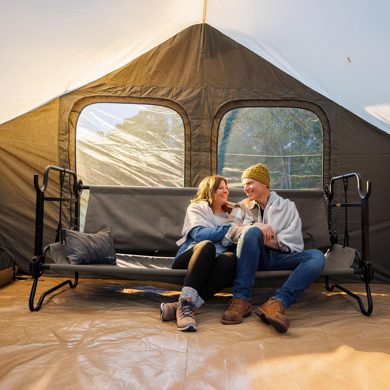 Banco Convertible Disc-O-Bed Extra Grande para 2 Personas Beige