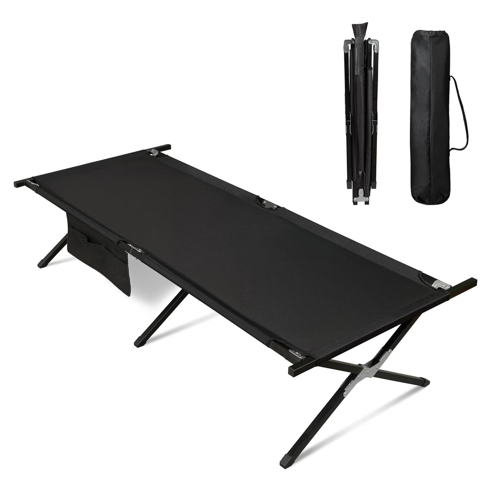 Cama de Camping Plegable WLIVE 136 kg Negro Tela Oxford