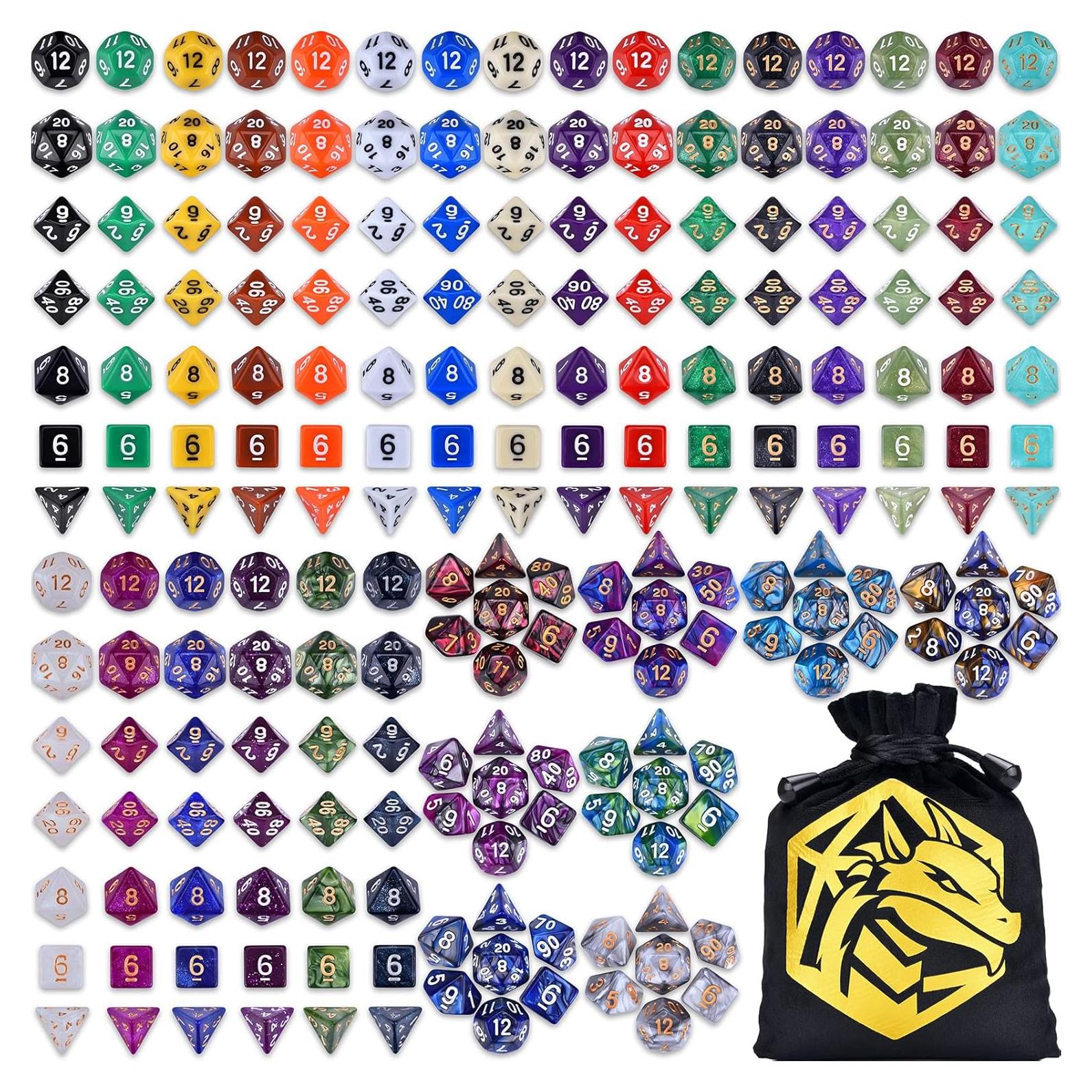 Conjunto de Dados RPG Amiven 30 Sets Poliedricos 210 Piezas