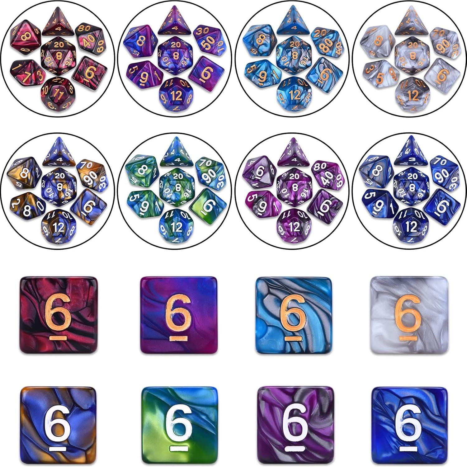 Conjunto de Dados RPG Amiven 30 Sets Poliedricos 210 Piezas