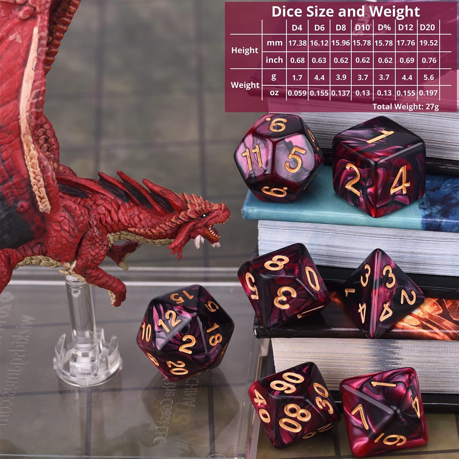 Conjunto de Dados RPG Amiven 30 Sets Poliedricos 210 Piezas