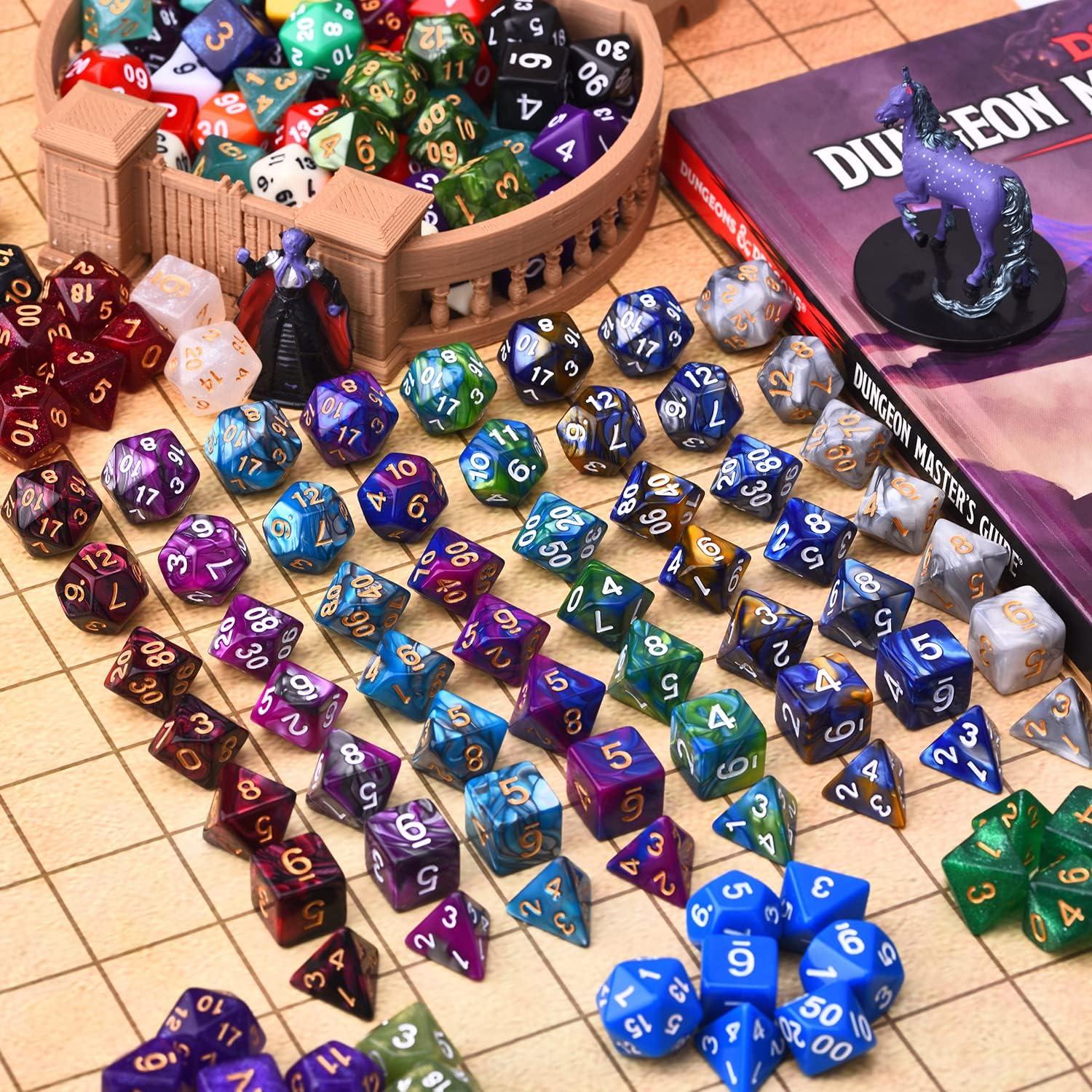 Conjunto de Dados RPG Amiven 30 Sets Poliedricos 210 Piezas