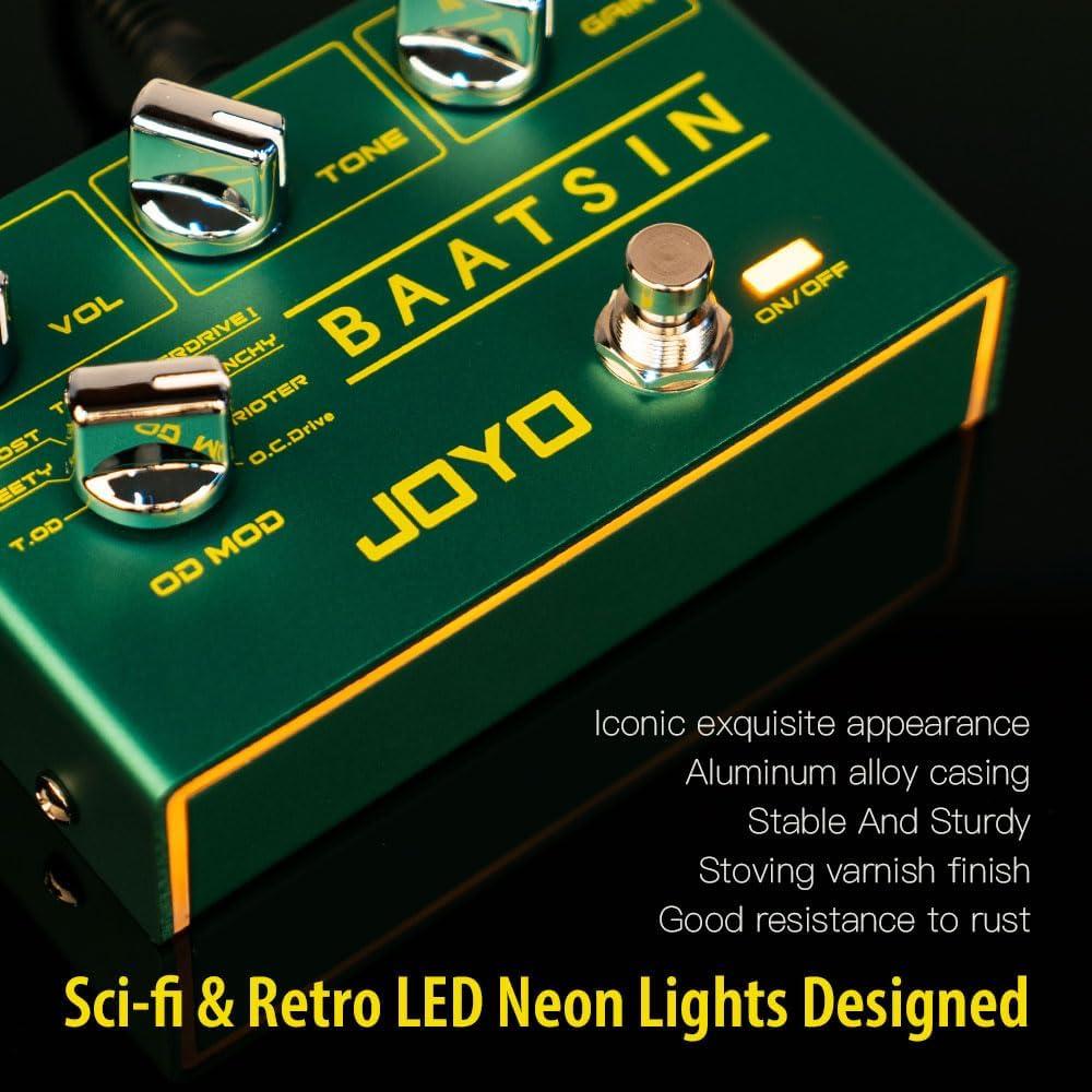 Pedal de Efectos JOYO Baatsin R-11 Overdrive y Distorsión 8 en 1