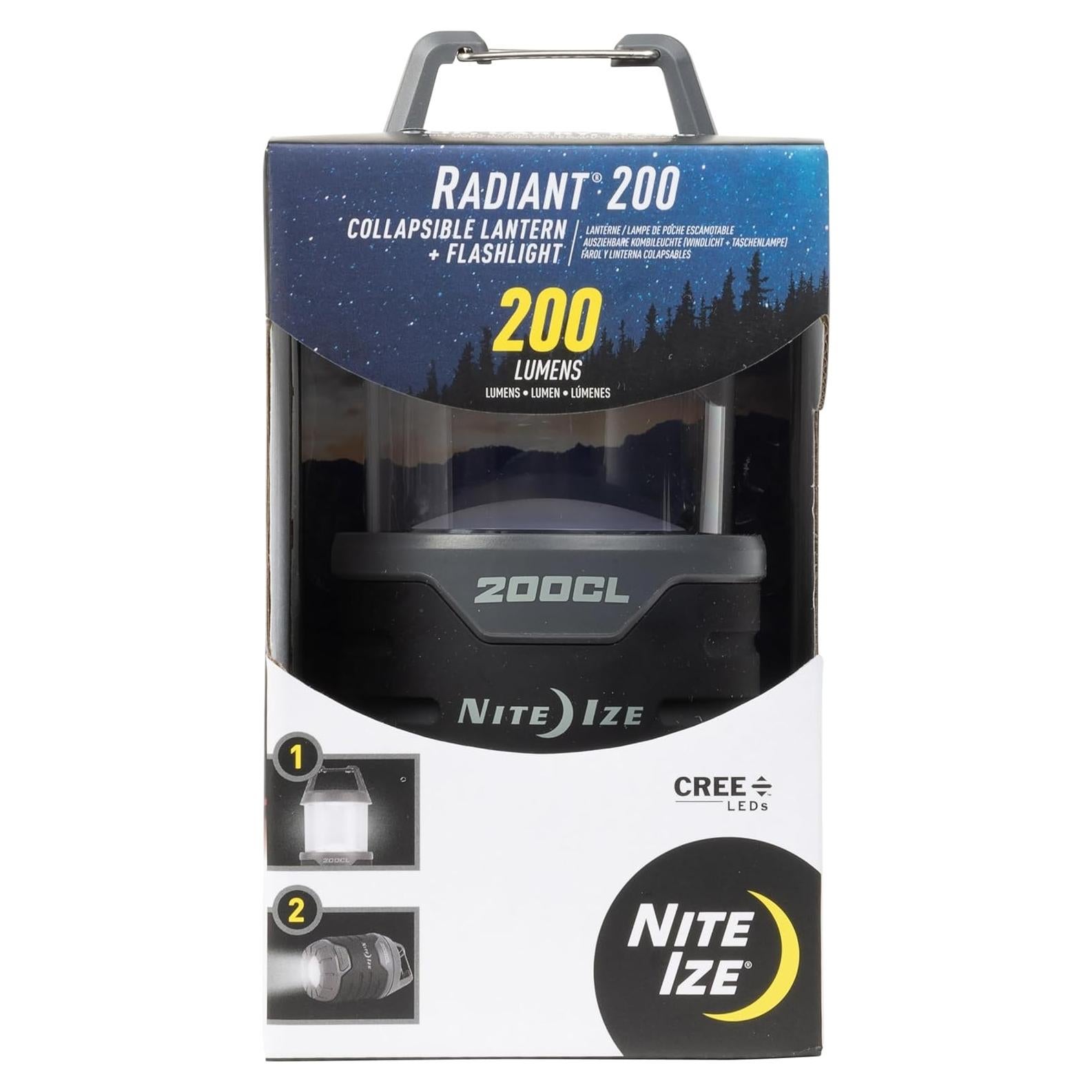 Linterna LED Plegable Nite Ize Radiant 200 Lúmenes Camping