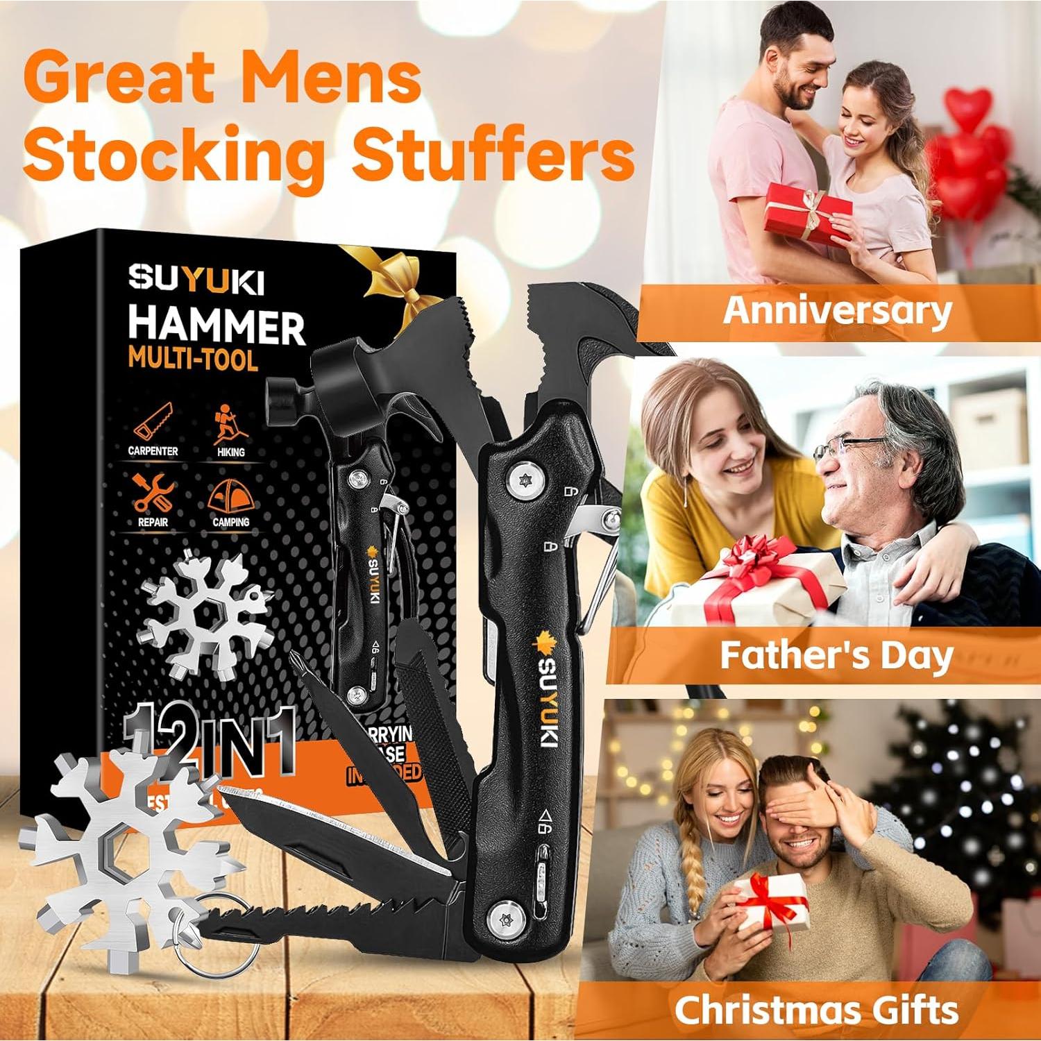 Martillo Multiherramienta SUYUKI 12 en 1 con Llave Copo de Nieve