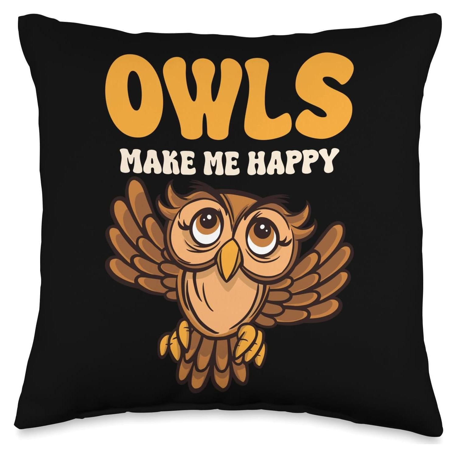 Cojín Cuadrado 40x40 cm Owl Pet Lover Búho Nocturno