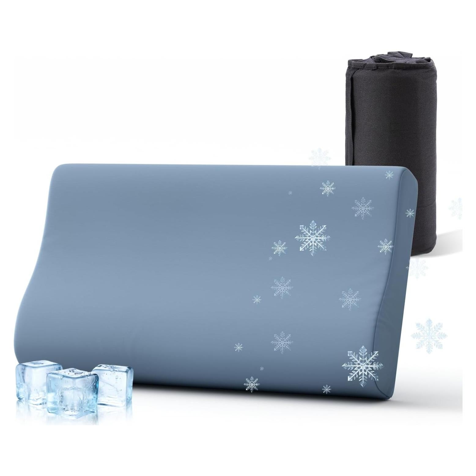 Cojín de Camping Ruizman de Espuma Viscoelástica Azul 50.8x30.5cm