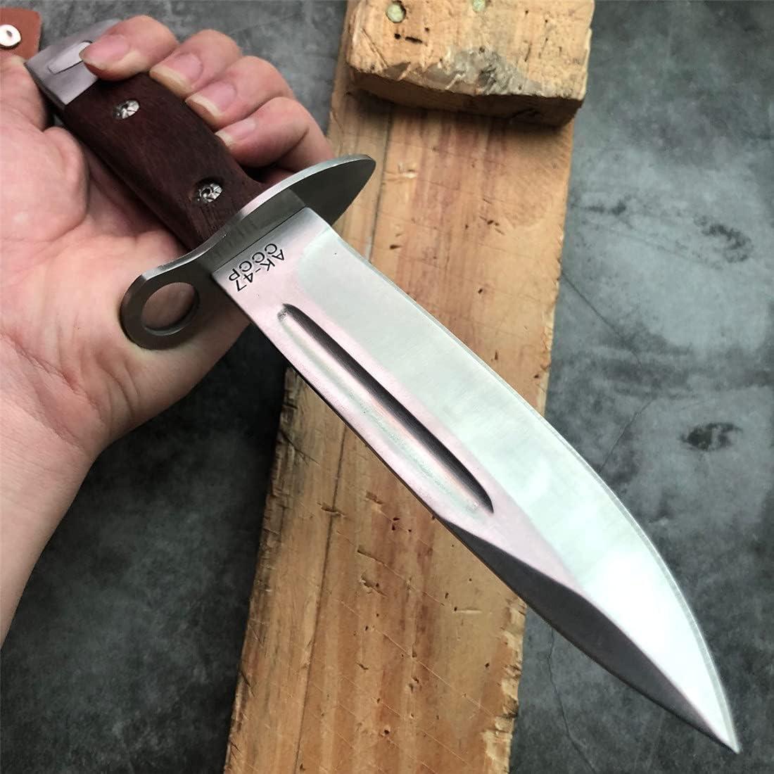 Cuchillo de Supervivencia MADSABRE 25cm con Funda de Cuero