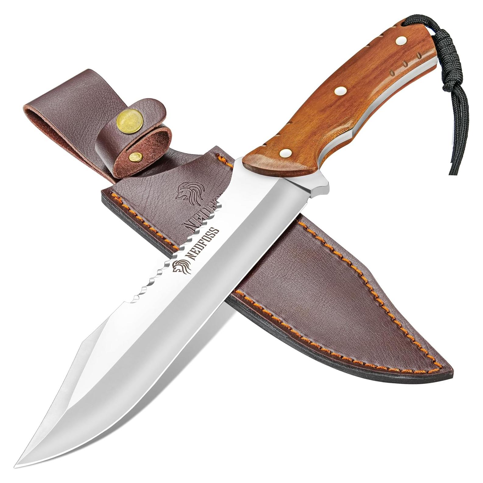 Machete NedFoss 34.3 cm con Funda de Cuero y Hoja de Acero