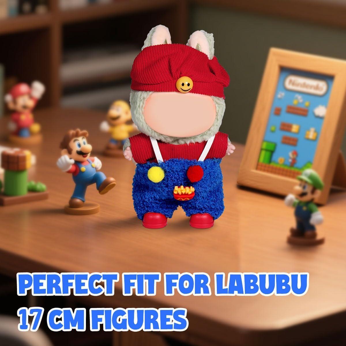 Conjunto de Ropa para Muñeca AICase 17cm 3 Piezas Rojo y Azul