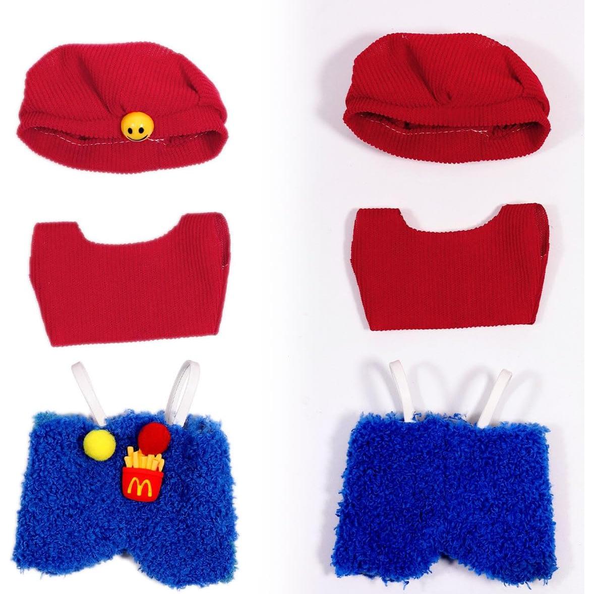 Conjunto de Ropa para Muñeca AICase 17cm 3 Piezas Rojo y Azul