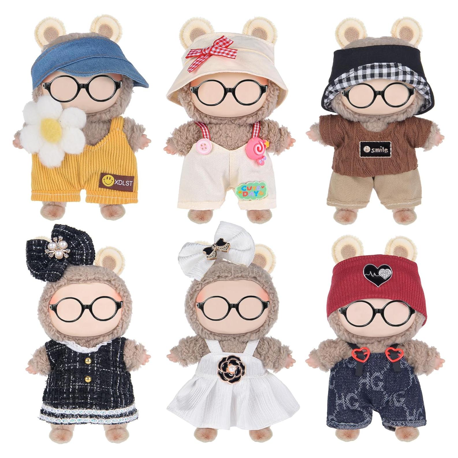 Conjunto de Ropa para Muñecas de Peluche ebuddy 17cm - 6 Piezas