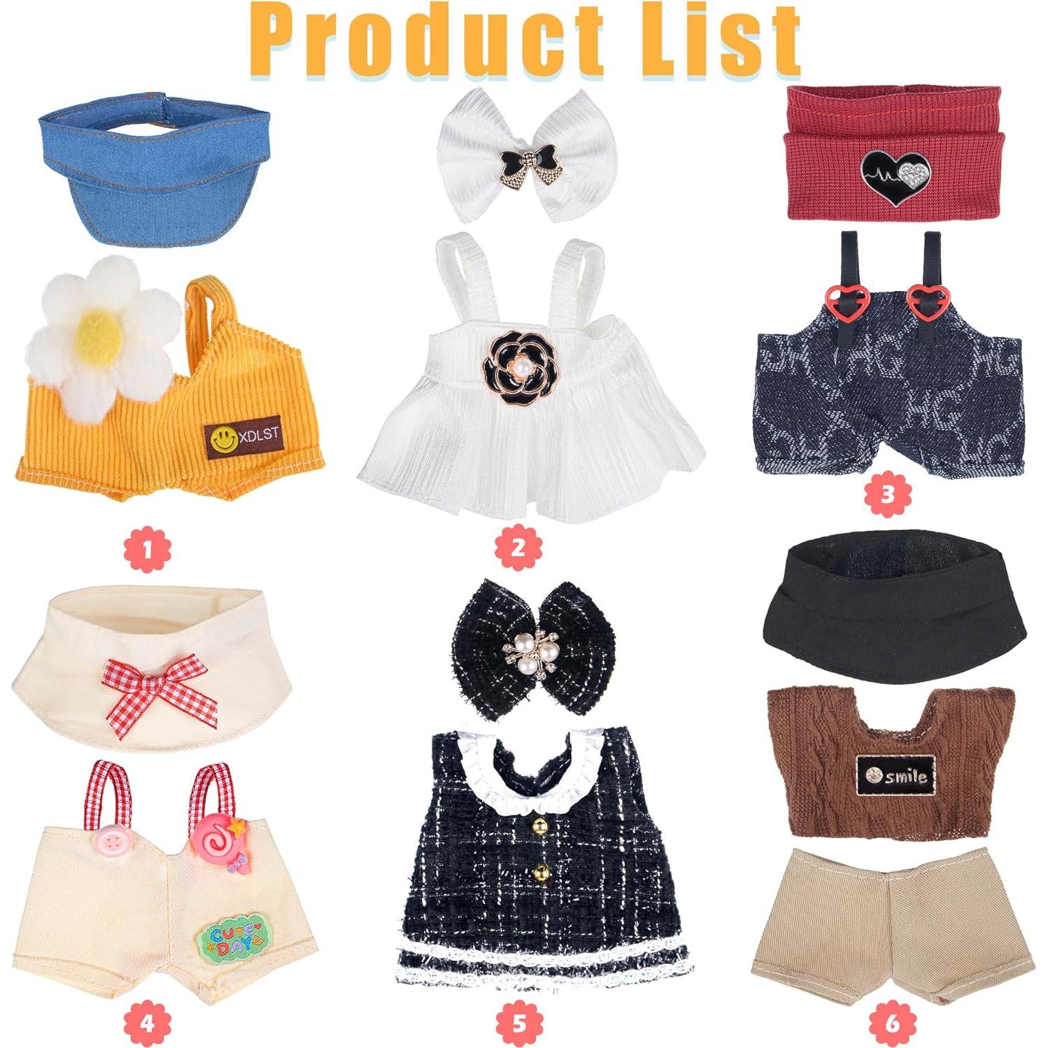 Conjunto de Ropa para Muñecas de Peluche ebuddy 17cm - 6 Piezas