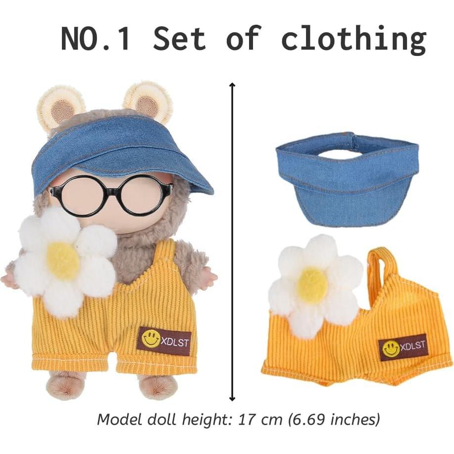 Conjunto de Ropa para Muñecas de Peluche ebuddy 17cm - 6 Piezas