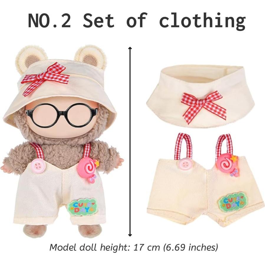 Conjunto de Ropa para Muñecas de Peluche ebuddy 17cm - 6 Piezas