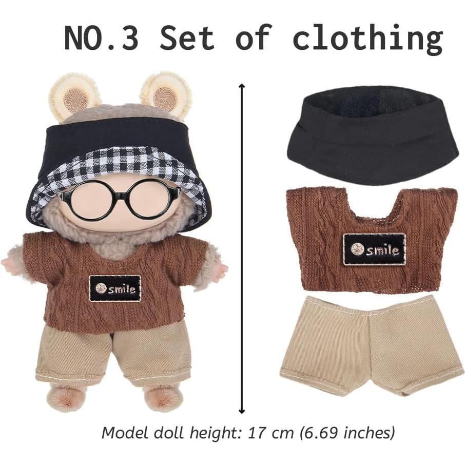 Conjunto de Ropa para Muñecas de Peluche ebuddy 17cm - 6 Piezas