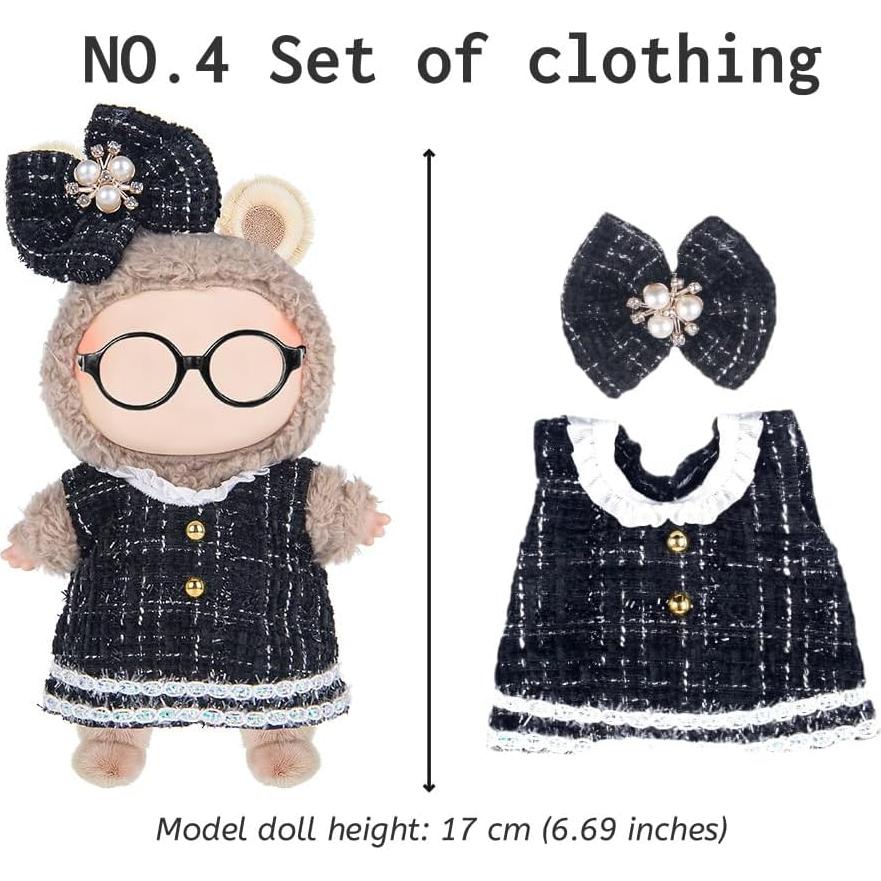 Conjunto de Ropa para Muñecas de Peluche ebuddy 17cm - 6 Piezas