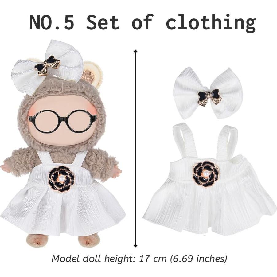 Conjunto de Ropa para Muñecas de Peluche ebuddy 17cm - 6 Piezas