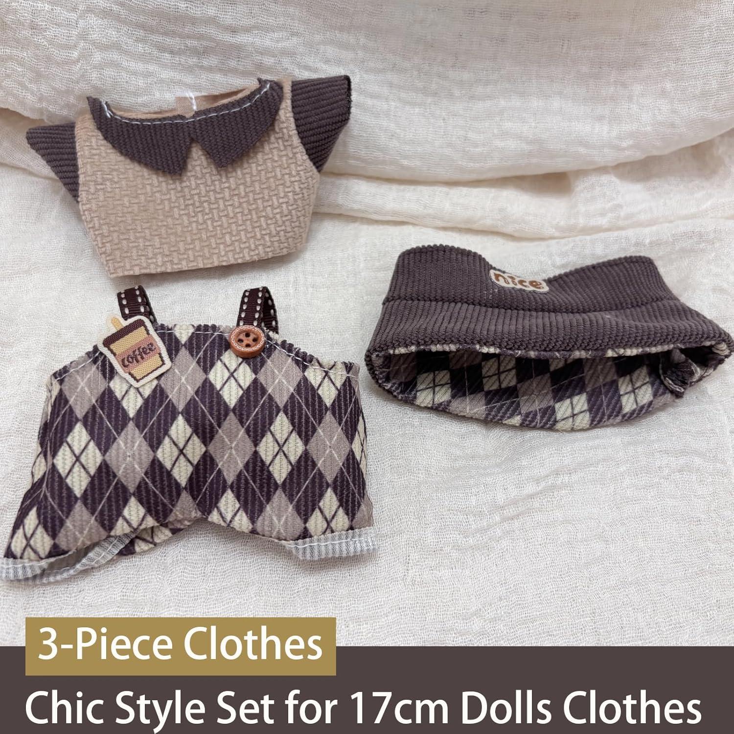 Ropa para muñecas 17cm ABAOWO 2 Sets con sombrero y atuendo