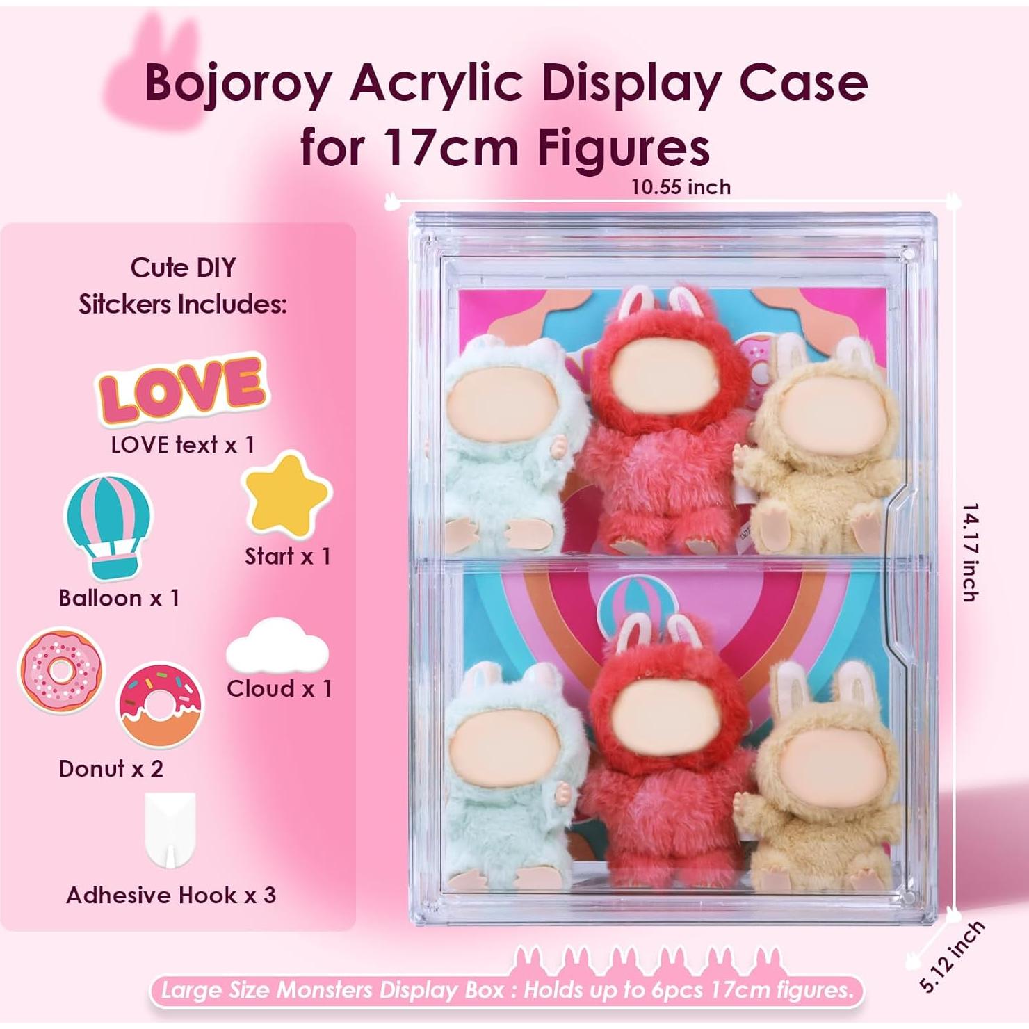 Caja de Exhibición Bojoroy para Labubu - 6 Figuras 17cm