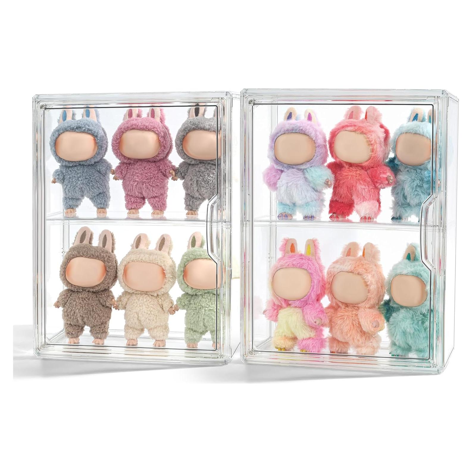 Estuche de exhibición acrílico Wollibao para muñecas Labubu