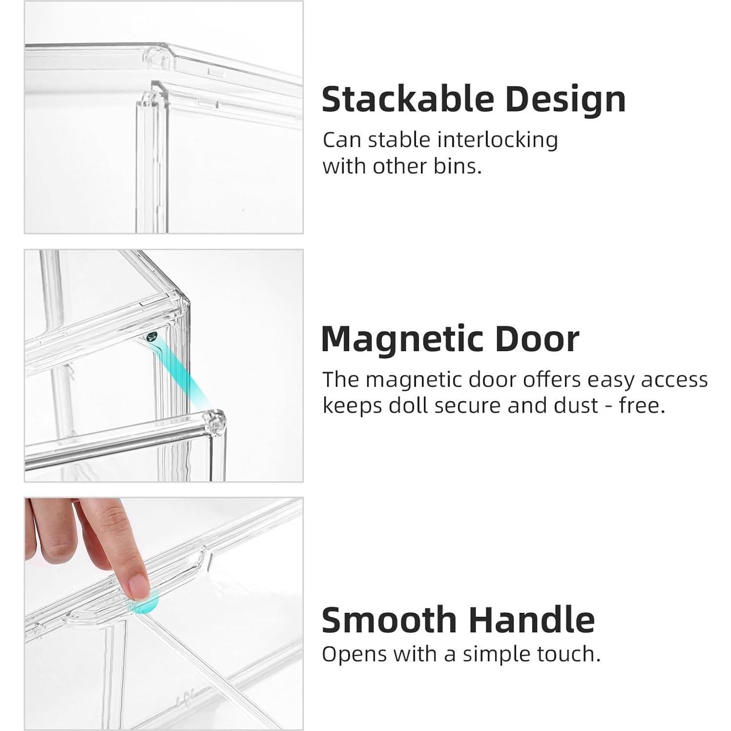 Estuche de exhibición acrílico Wollibao para muñecas Labubu