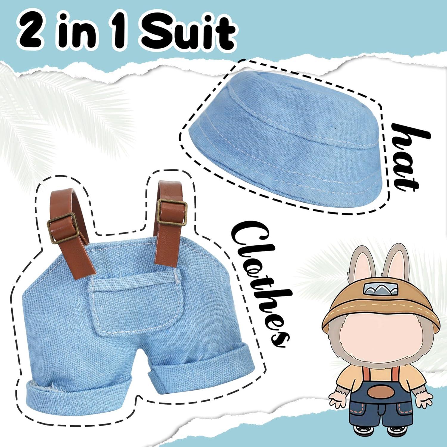 Conjunto de Ropa para Muñeca 17cm IGINOA Azul Accesorios