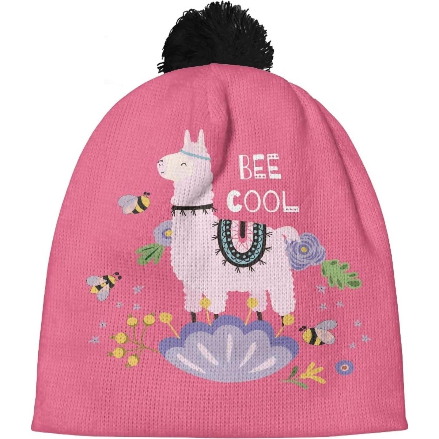 Gorro de Invierno Tejido para Niños Alpaca 22x22 cm