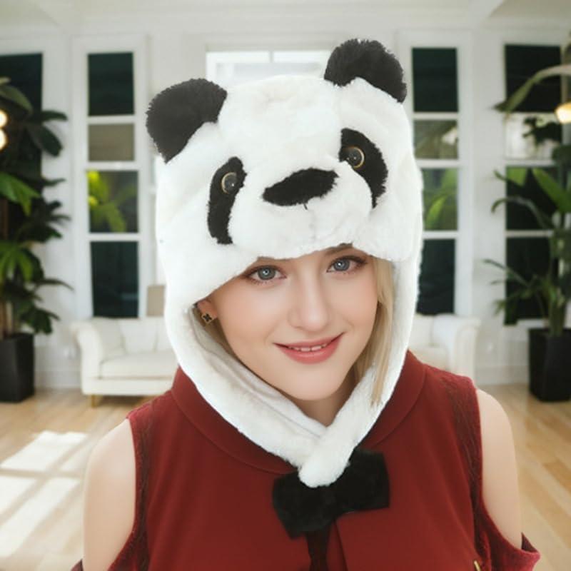 Sombrero de Peluche Panda Lindo Unisex para Adultos y Niños