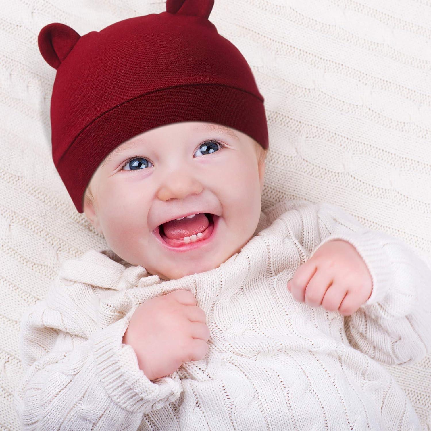 Gorros para Bebé Geyoga 9 Piezas Oso Orejas 0-3 Meses