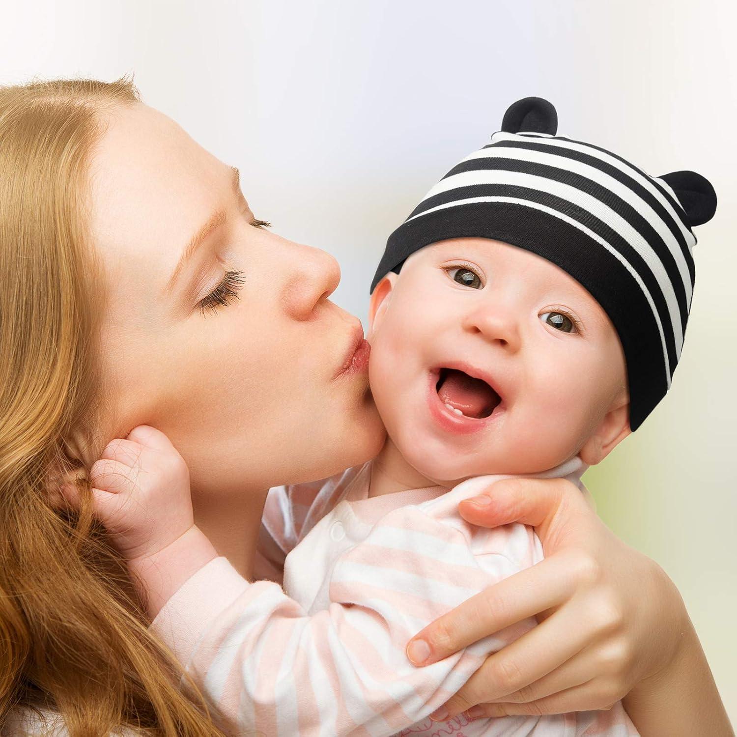 Gorros para Bebé Geyoga 9 Piezas Oso Orejas 0-3 Meses