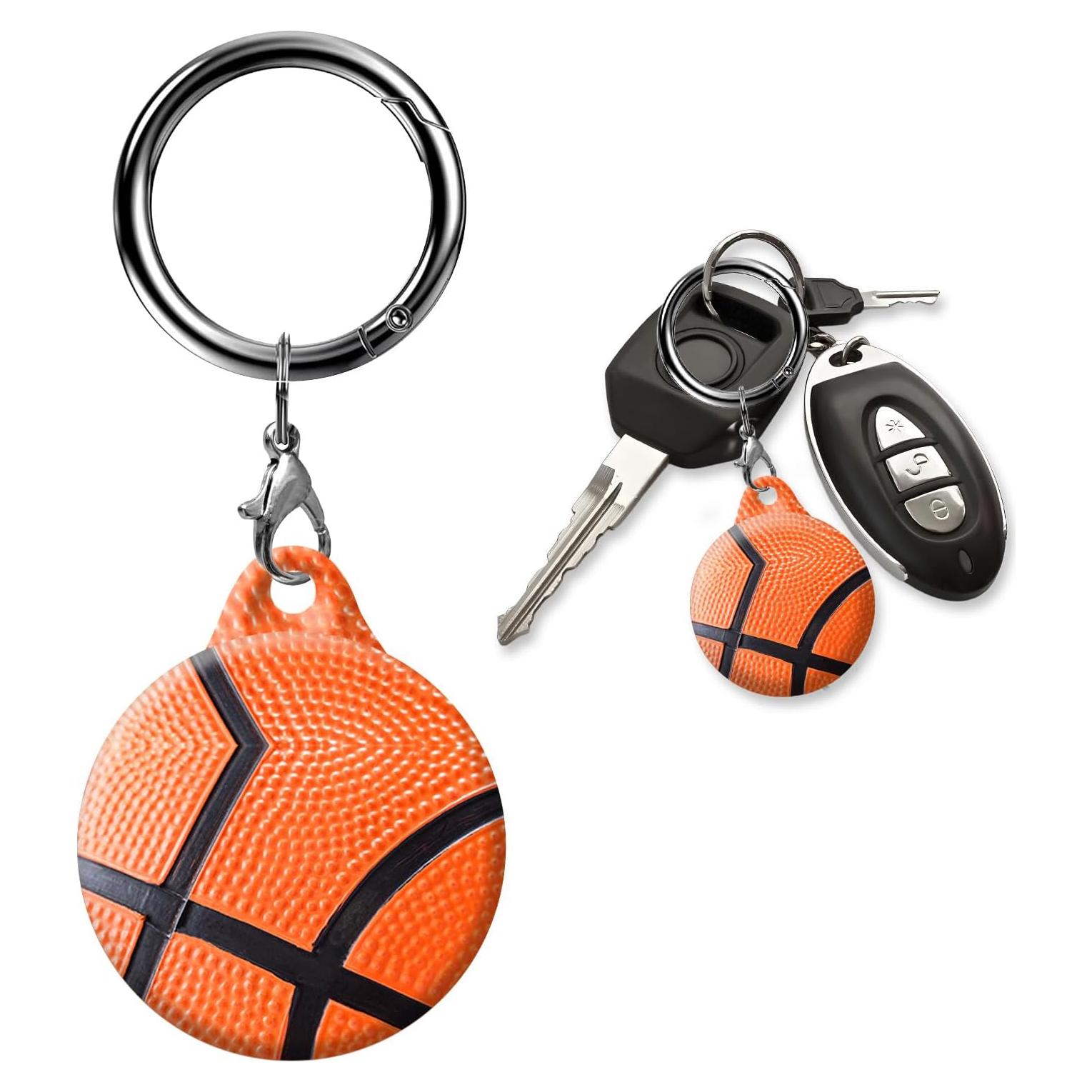 Soporte para AirTag AKPZV con cubierta anti-rayones piel baloncesto