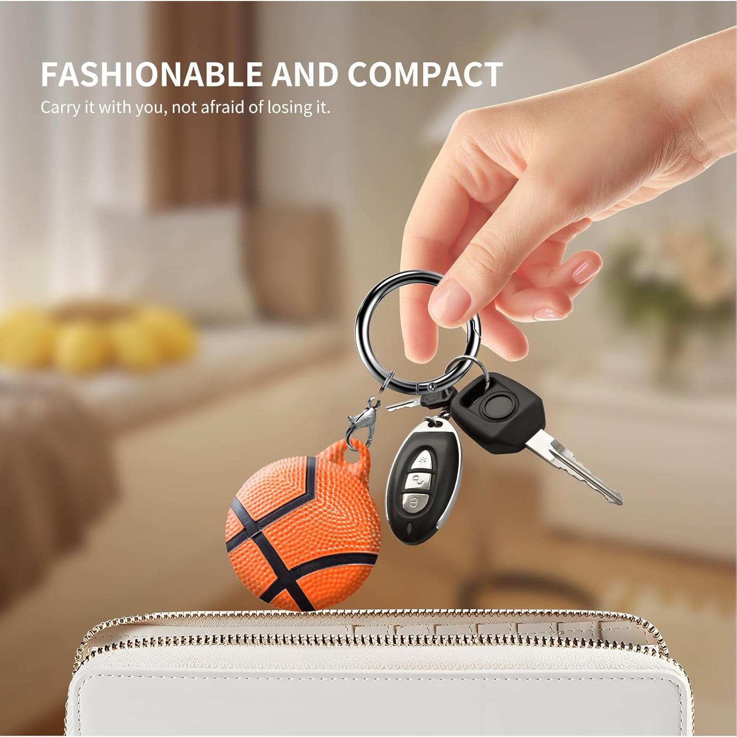 Soporte para AirTag AKPZV con cubierta anti-rayones piel baloncesto