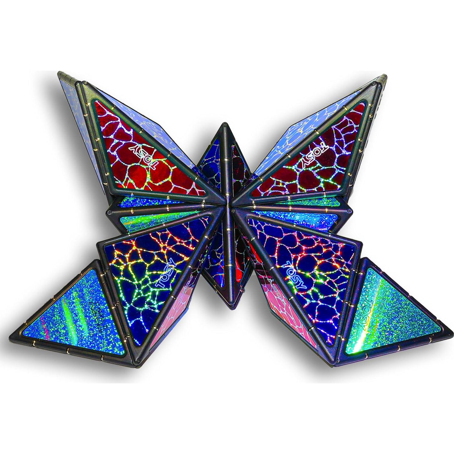 TOSY Pirámide Magnética de Piedra - 24 Piezas, 243 Imanes