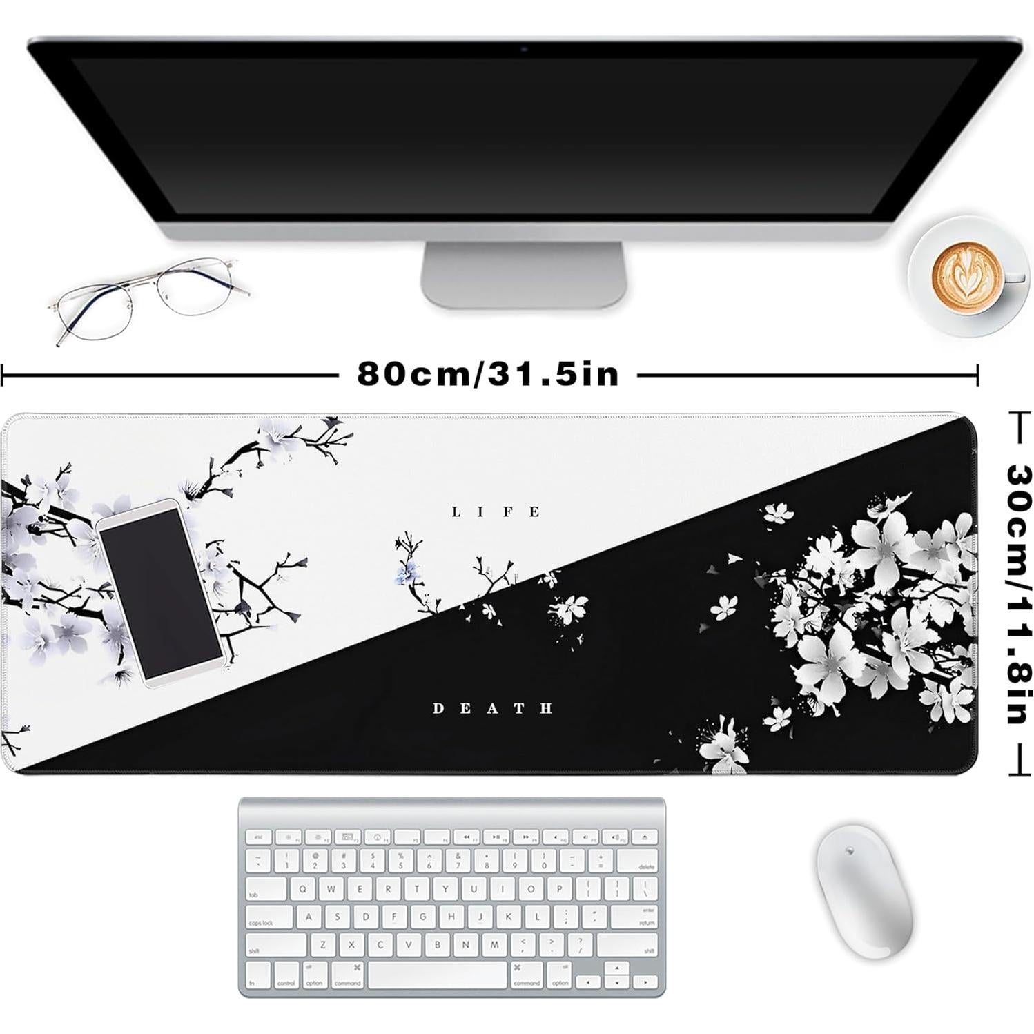 Alfombrilla de Ratón Gaming Halooidop Grande 80x30cm Antideslizante