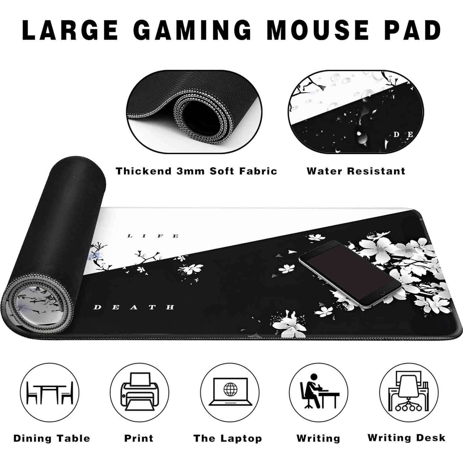 Alfombrilla de Ratón Gaming Halooidop Grande 80x30cm Antideslizante