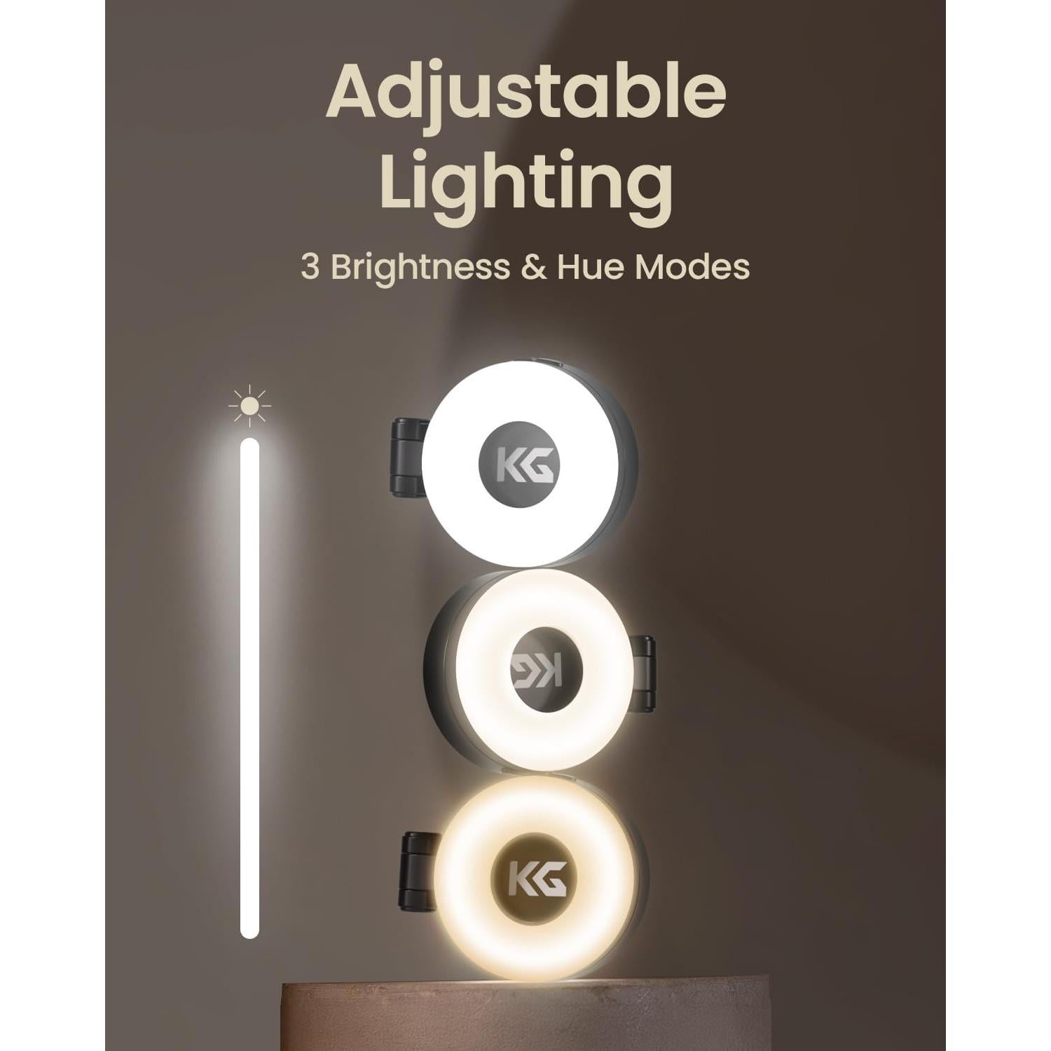 Luz de Selfie Magnética KraftGeek para iPhone MagSafe Negra