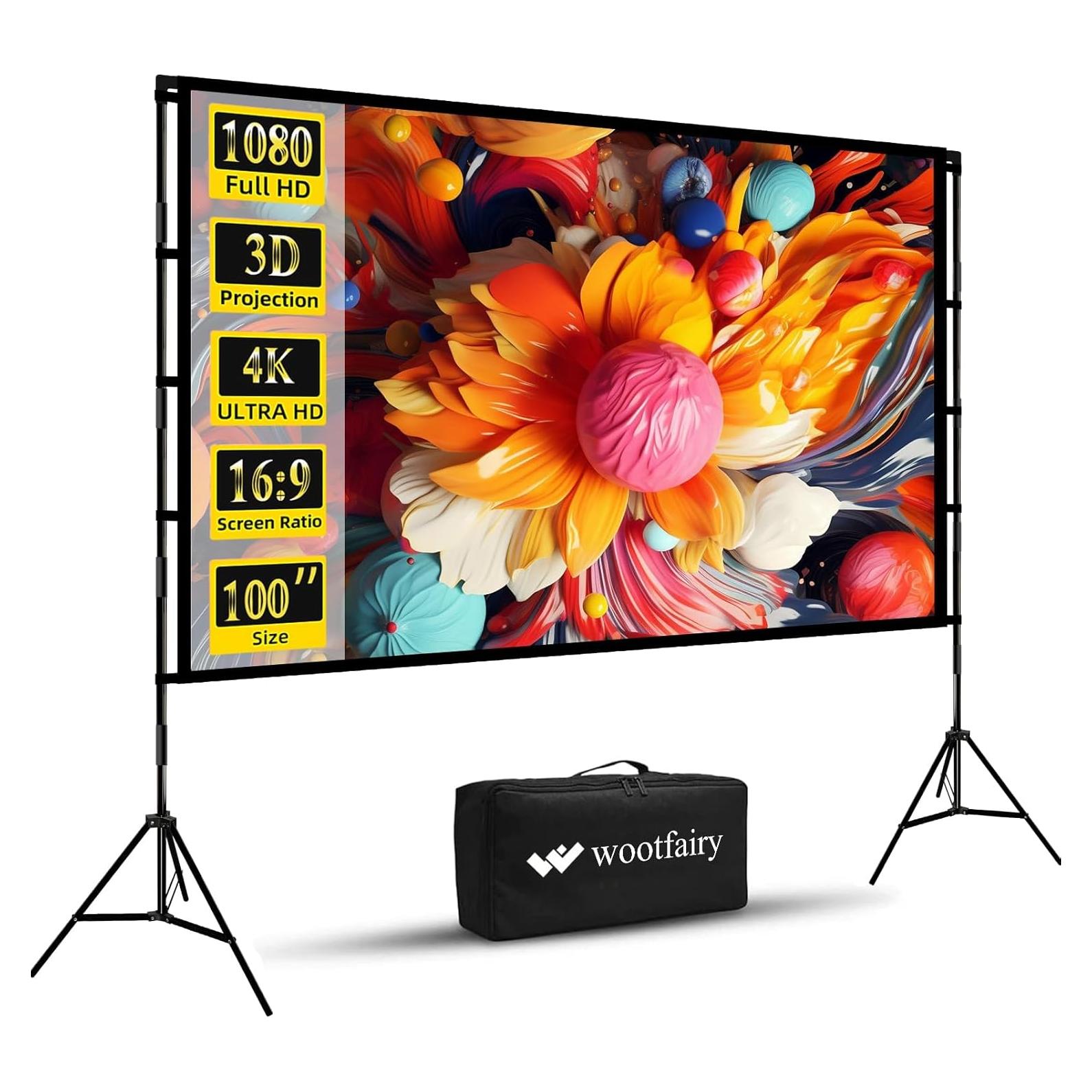 Pantalla de proyector Wootfairy 100" HD Plegable 16:9