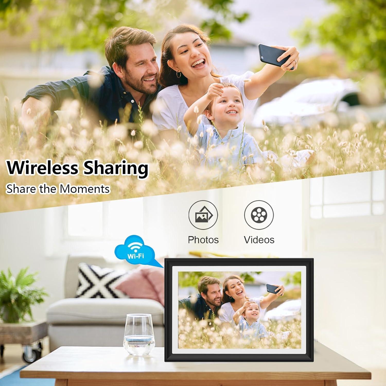 Marco de Fotos Digital Moonka 10.1" WiFi 32GB Pantalla HD