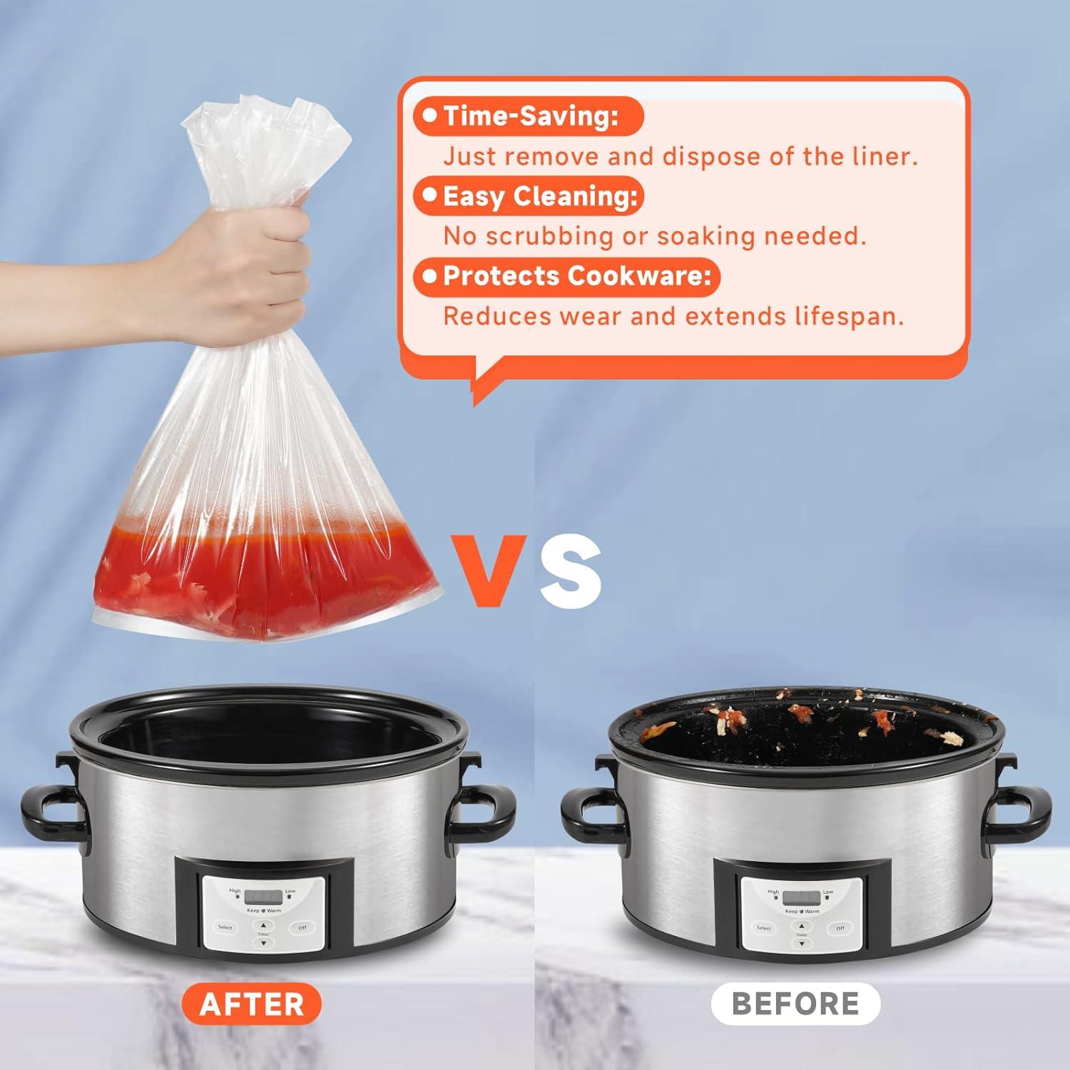 Forros Desechables JVVFUU para Olla de Cocción Lenta 10 Unidades