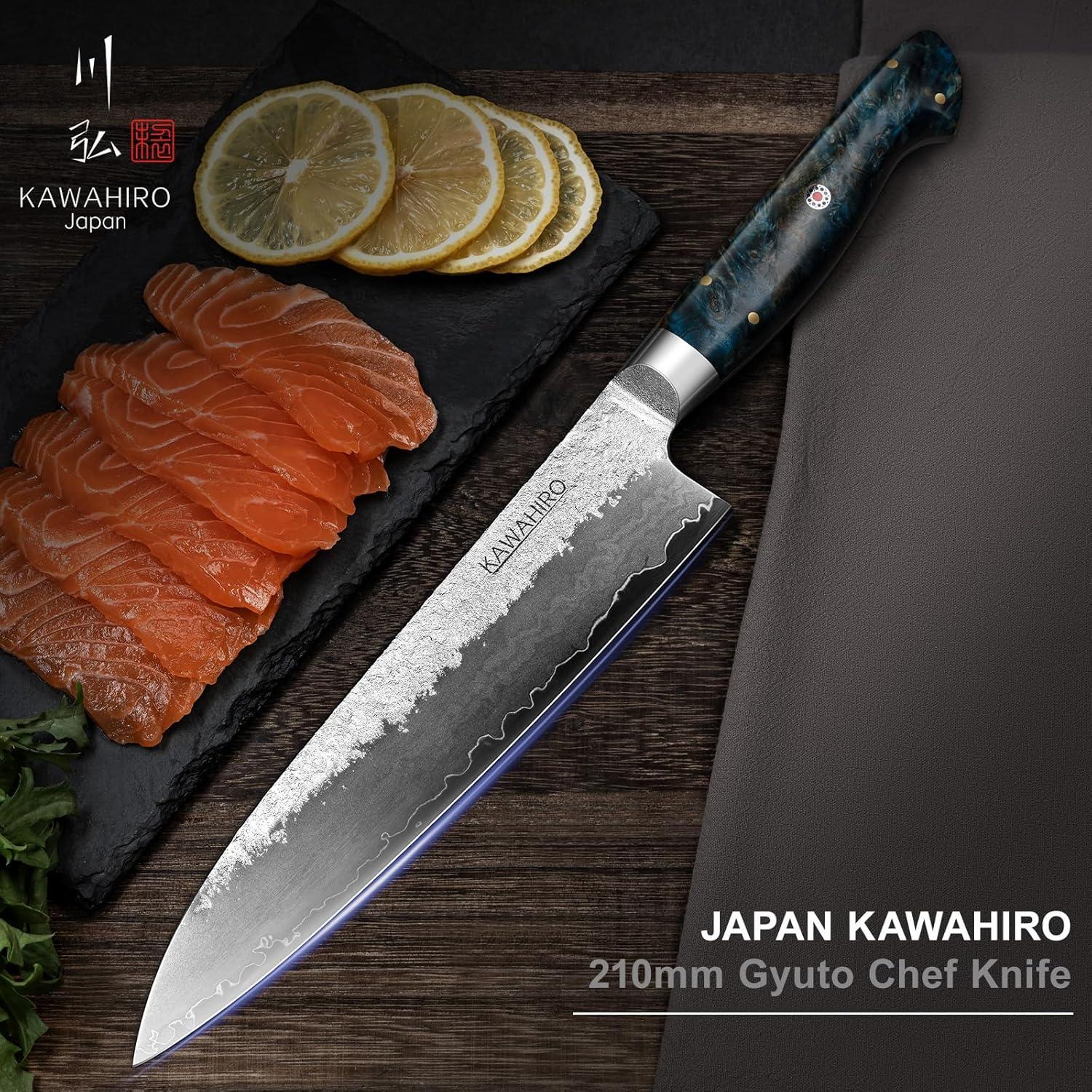 Cuchillo de Chef Japonés KAWAHIRO Gyuto 21 cm Acero SG2