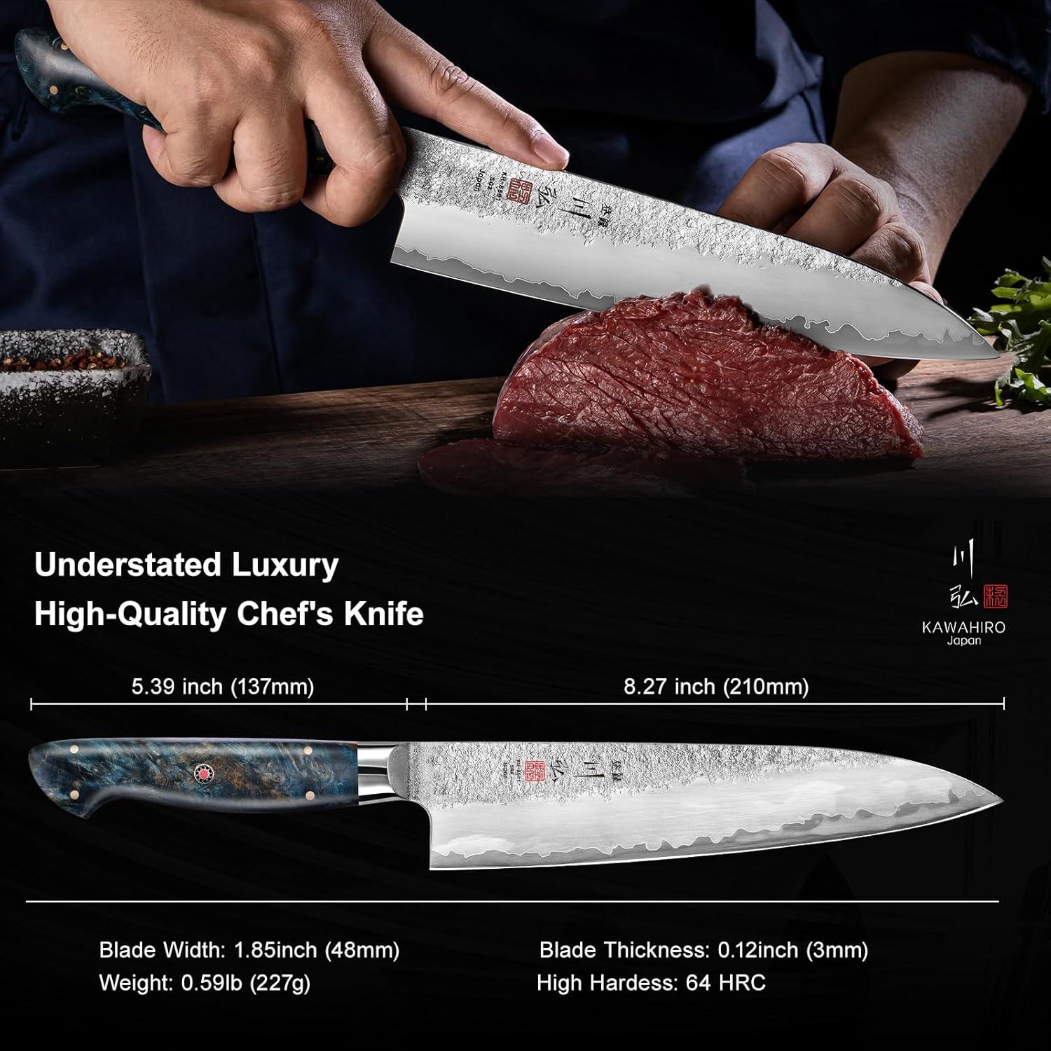 Cuchillo de Chef Japonés KAWAHIRO Gyuto 21 cm Acero SG2