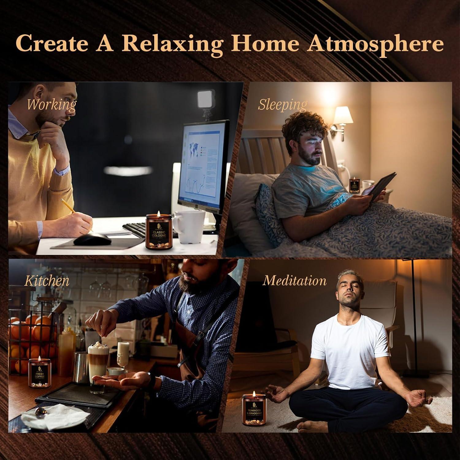 Vela Aromática de Soja Colonia Clásica 198g - Regalo Hombre