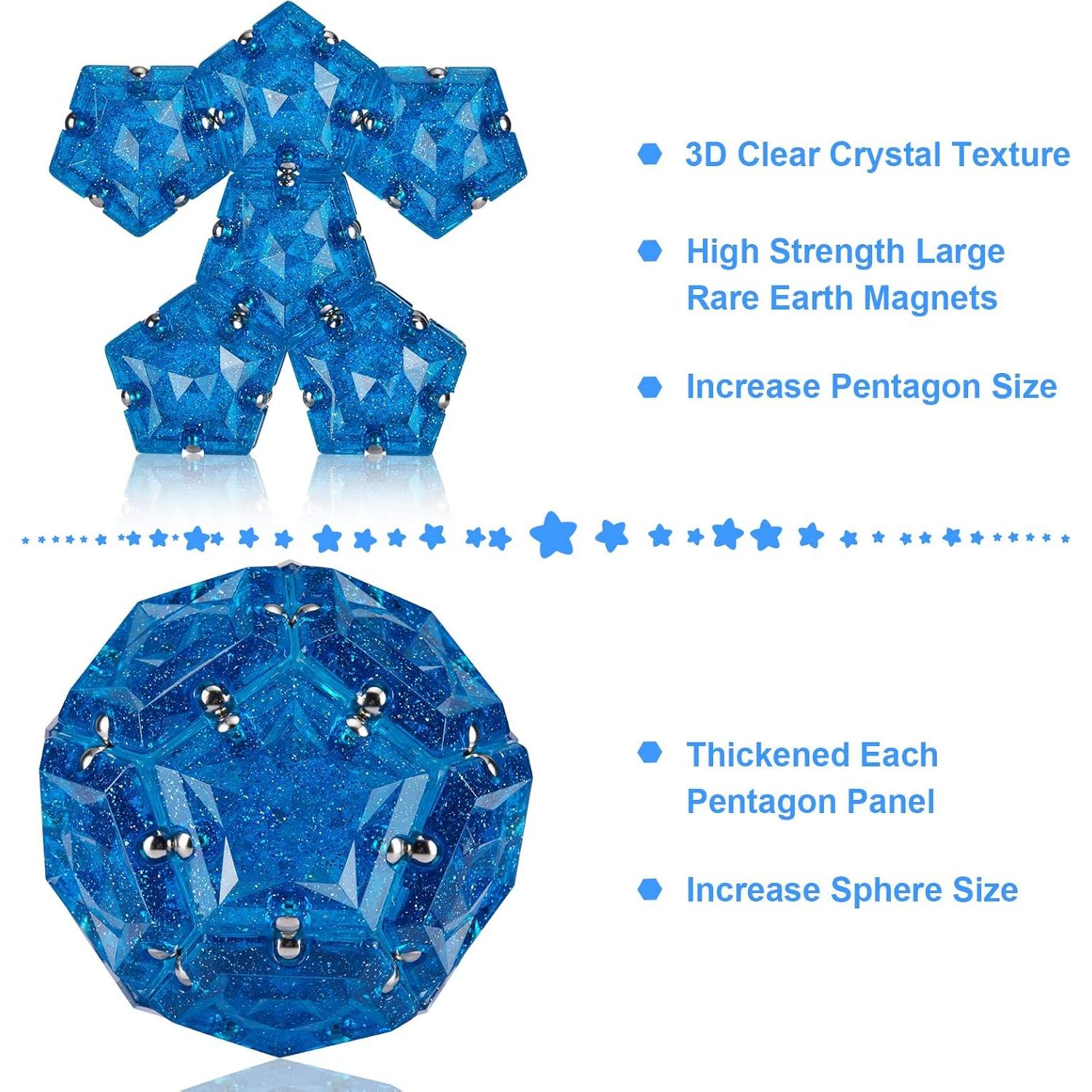 Esfera Magnética Antiestrés KEDIBO - Set 12 Piezas Azul