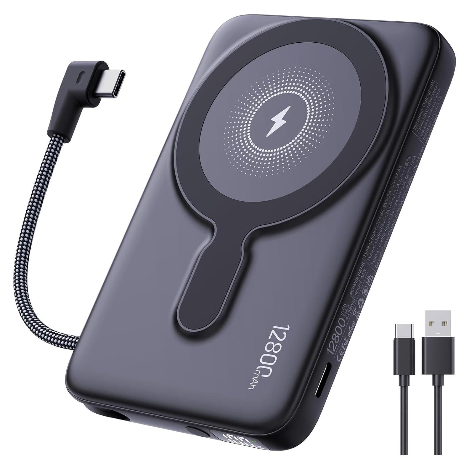 Banco de Energía Inalámbrico FancyBean M3 12800mAh Negro