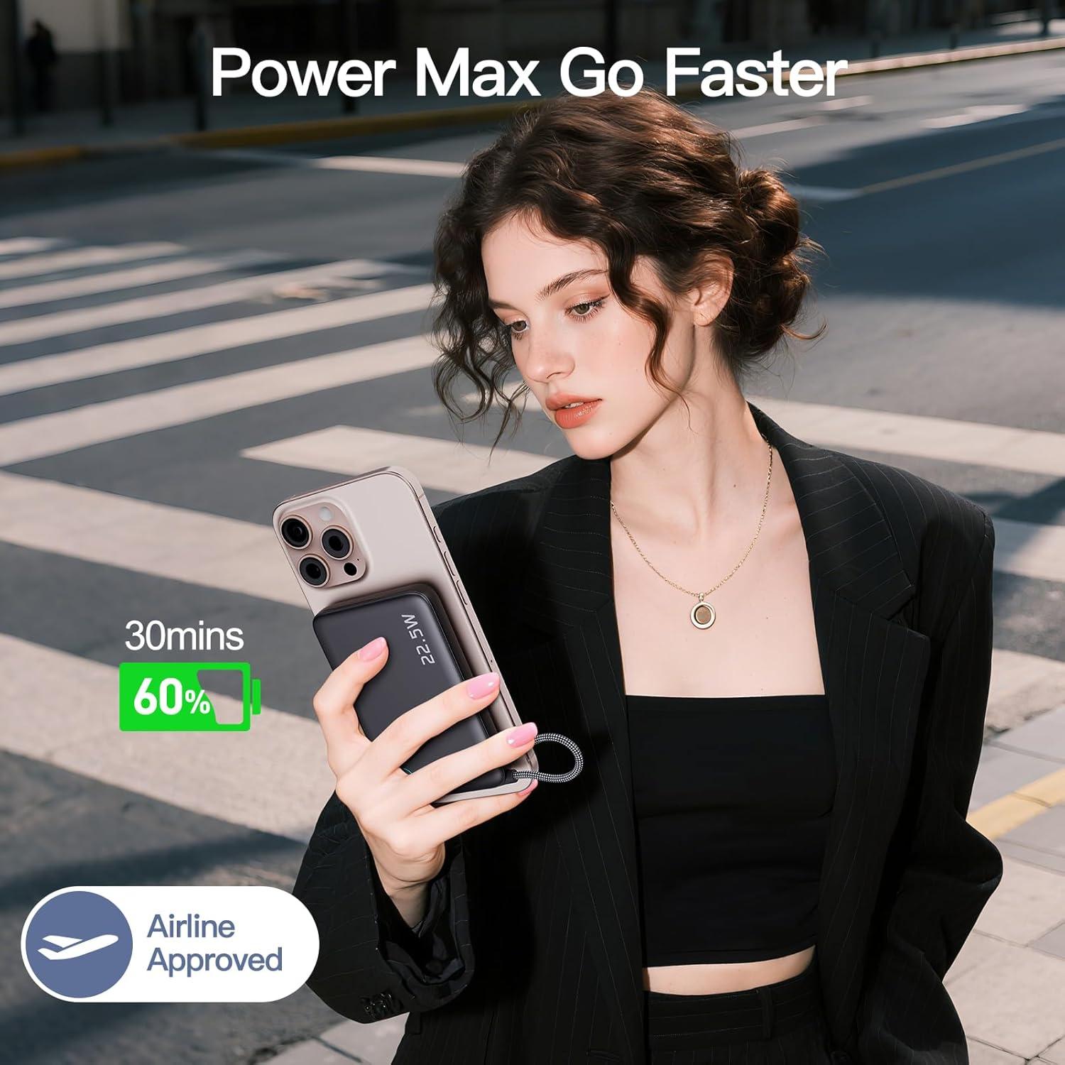 Banco de Energía Inalámbrico FancyBean M3 12800mAh Negro