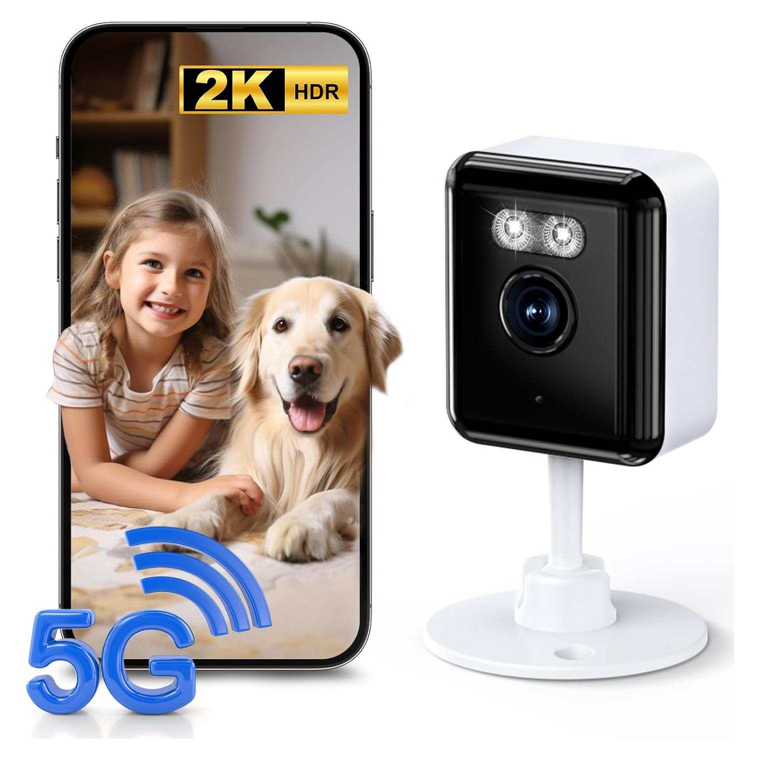 Cámara de Seguridad Interior Gianteye 2K Wi-Fi Doble Banda