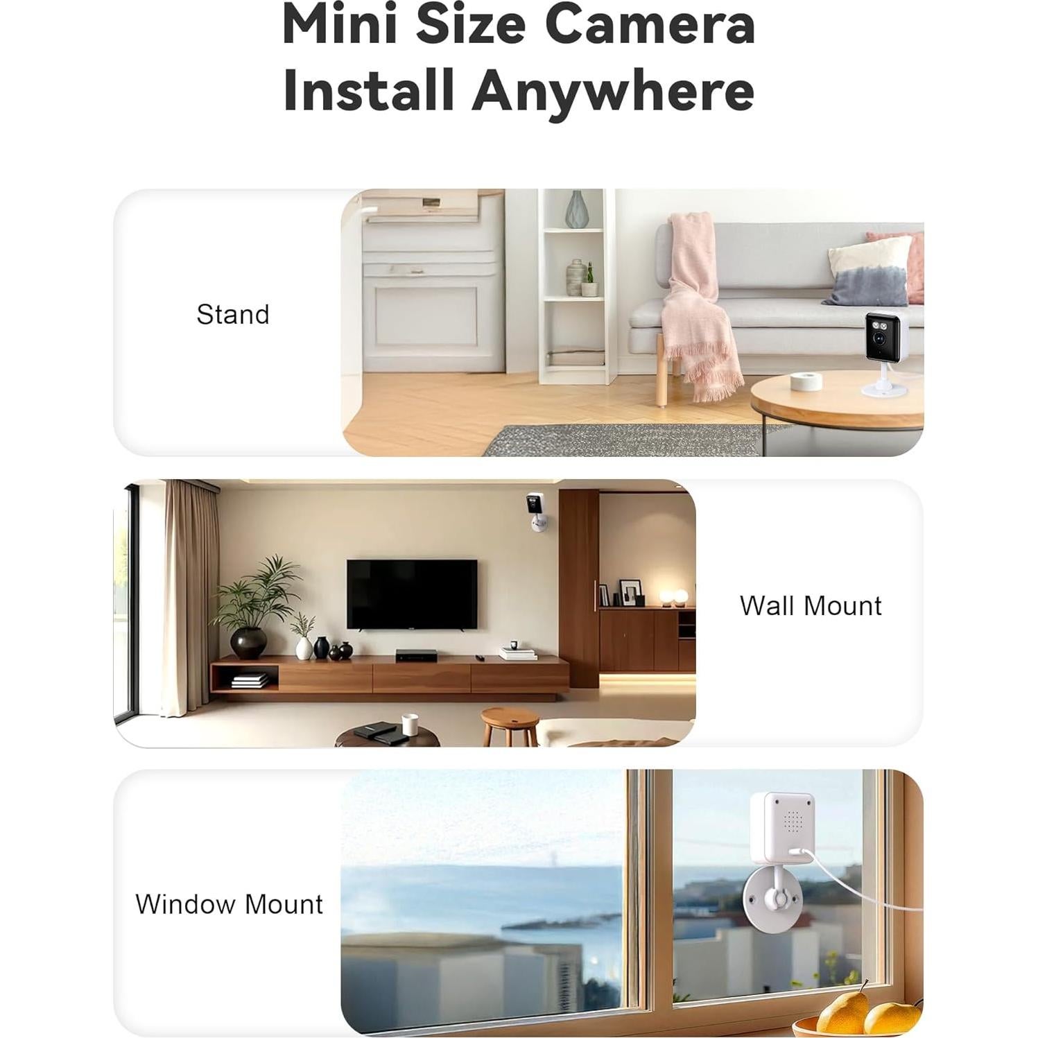 Cámara de Seguridad Interior Gianteye 2K Wi-Fi Doble Banda