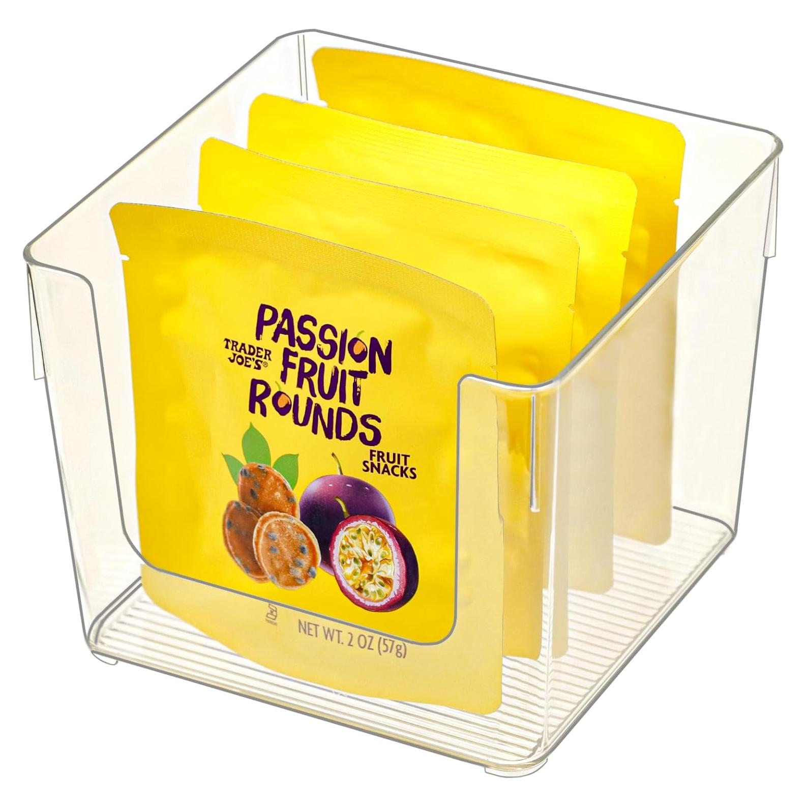 Contenedor Organizador de Snacks ZEXALOR Cubo Transparente 17.5 cm