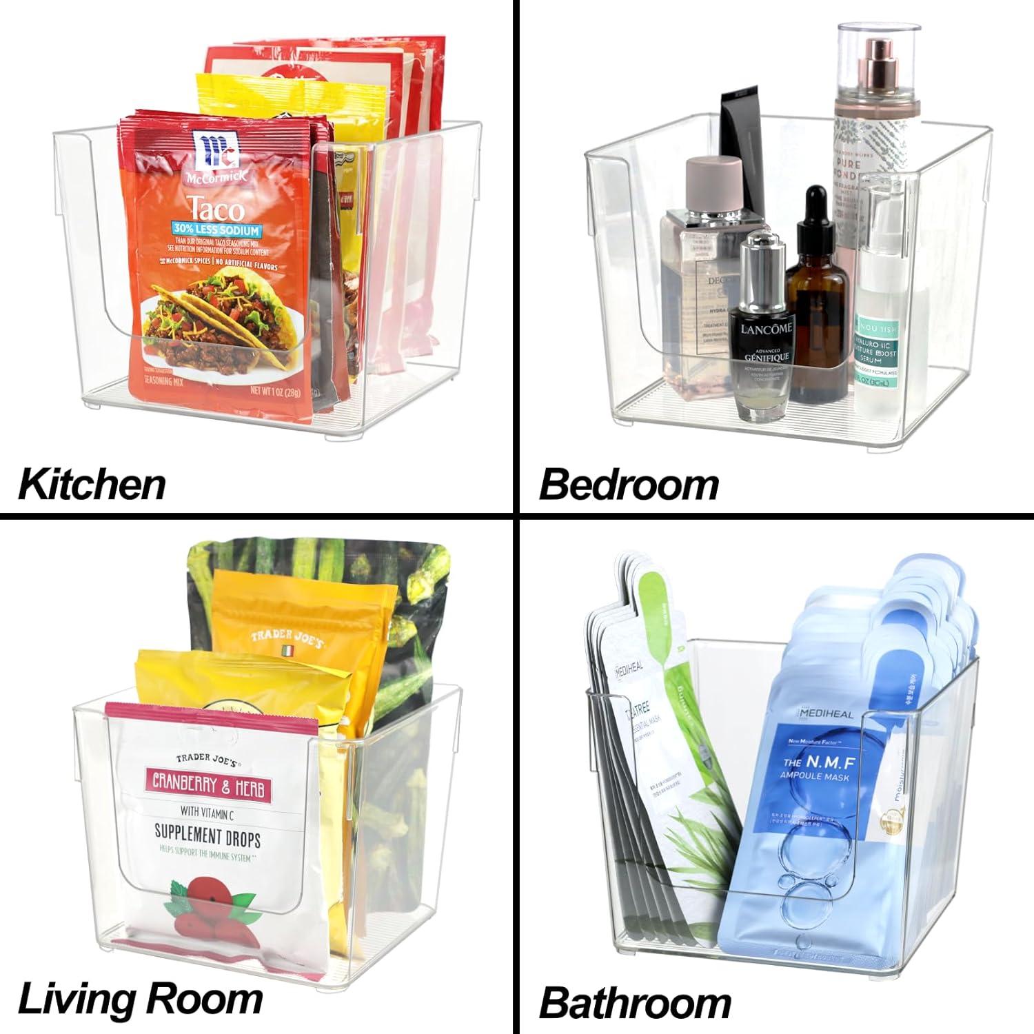 Contenedor Organizador de Snacks ZEXALOR Cubo Transparente 17.5 cm